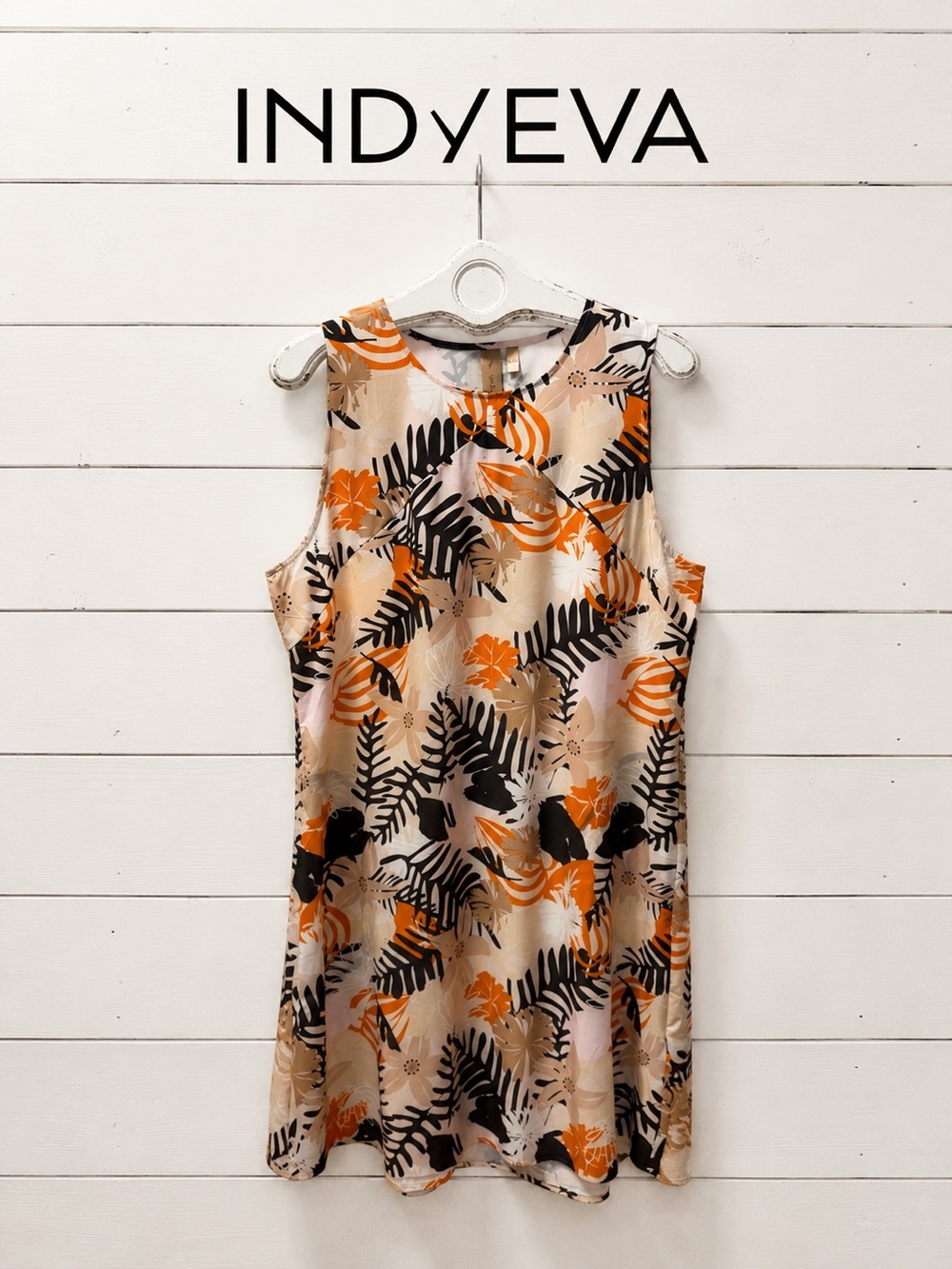 INDYEVA Tropical Print Sleeveless Tunic Top Size XL